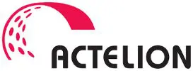 A red and black logo for actelis